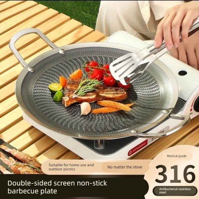 Camping Hiking Cooking - 316 Edelstahl Multifunktionale Koch- und Grillpfanne
